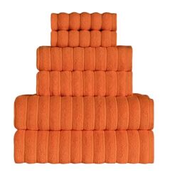 BERIBO Cloud Turkish Towels 100% Cotton - Set of 6-620gsm (Orange)