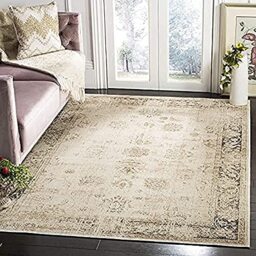 Safavieh Traditional Indoor Woven Square Area Rug, Vintage Collection, VTG117, in Stone / Multi, 183 X 183 cm for Living Room, Bedroom or Any Indoor Space