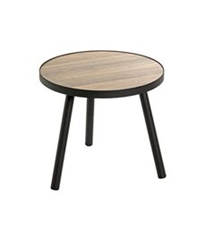 HAKU Möbel Table D'Appoint Chromé Métal Et Verre Trempé - Style Moderne H 55 Cm X 45 Cm