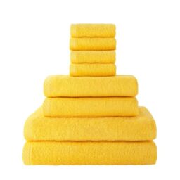 Top Towel Set of 8 Bath Towels - 2 x Shower Towels, 2 x Hands/Washbasin and 4 x Face or Bidet - 100% Soft Cotton 400 g/m² - Ideal for Modern and Stylish Bathroom