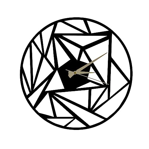 WELL HOME MOBILIARIO & DECORACIÓN Decorative Metal Wall Clock with Geometric Style