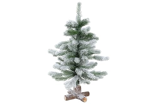 Cosy & Trendy Cosy Home Snowy Full Faux Christmas Tree, Green, 30 x 30 x 60 cm, 59 Tips, Synthetic, Altura 60 cm