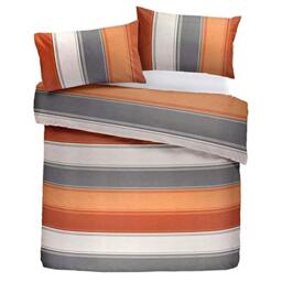 Fusion Duvet Cover and Two Pillow Cases, 52 Pour cent Polyester / 48 Pour cent Cotton, Spice, Double