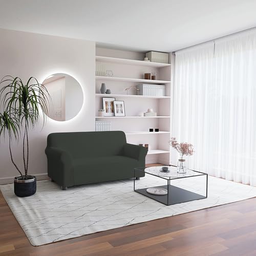 Italian Bed Linen Two-Way Sofa Cover Dark Grey 2 Seater