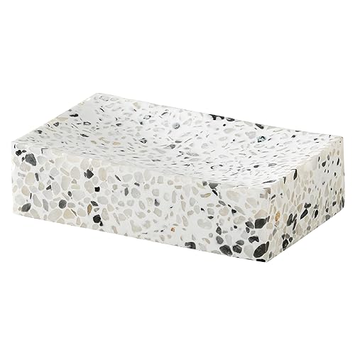 Gedy Zoe SOAP Box, Resin Sand, White, 11,5x7x3cm