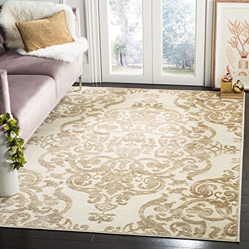 Safavieh Transitional Indoor Woven Rectangle Area Rug, Paradise Collection, PAR348, in Stone, 122 X 170 cm for Living Room, Bedroom or Any Indoor Space