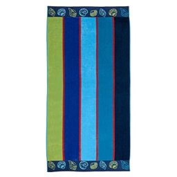 "Superior 100% Cotton Luxury Beach Towels - Oversized Beach Towel, Swim Towel, Seashell Stripe (34"" x 64"")"