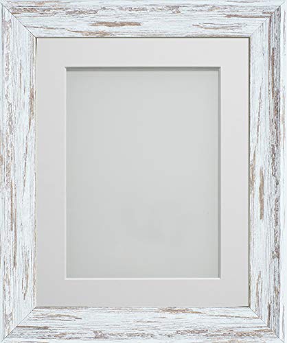Frame Company Lynton Driftwood Photo Frame with White Mount, 20x16 for 15x10 inch, fitted with perspex