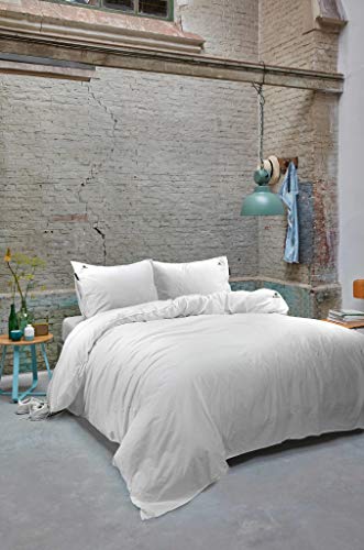 BLCKOUT Texas Duvet Covers, White, Cotton, 240 x 200/220 cm