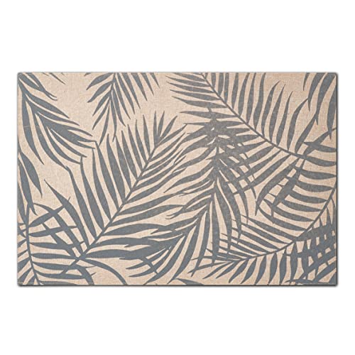 Zeller Palm Tree 27066 Place Mat 45 x 30 cm Polylinen Grey