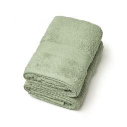 Pure Coton Set of 2 Hand Towels, 570 g/m², Oeko-TEX Certified, Washable at 40 Degrees, 2 Ultra-Absorbent and Quick Dry Hand Towels, 50 x 100 cm, Almond Green