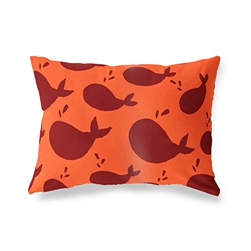 Bonamaison Decorative Cushion Cover Orange & Bordeux, Throw Pillow Covers, Home Decorative Pillowcases for Livingroom, Sofa, Bedroom, Size: 35x50 Cm - Designed and Manufactured in Turkey