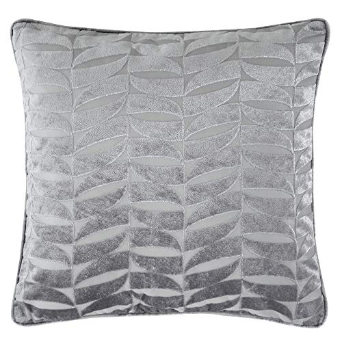Curtina - Kendal - Jacquard Filled Cushion - 43x43cm in Silver