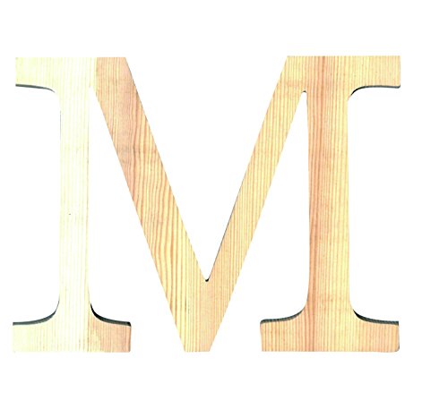 Artemio 11.5 cm Wooden Letter M in Upper Case, Beige