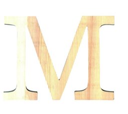 Artemio 11.5 cm Wooden Letter M in Upper Case, Beige
