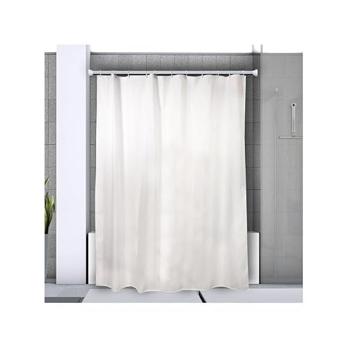 Spirella Magic Bright Finish Expandable Shower Curtain Rail Polished Aluminium 75 cm - 125 cm Diameter 25 mm