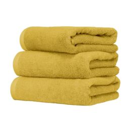 Ruggeri, Set 3 Piece Hand Towel Set, 50x100 cm, Soft Cotton, Yellow