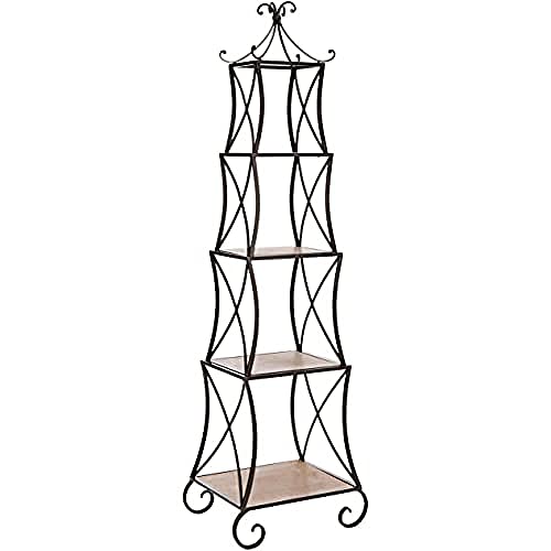 SAFAVIEH Modern Bookcase with 4 Shelf, in Maple, 49 X 41 X 180.34