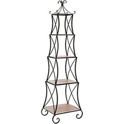 SAFAVIEH Modern Bookcase with 4 Shelf, in Maple, 49 X 41 X 180.34