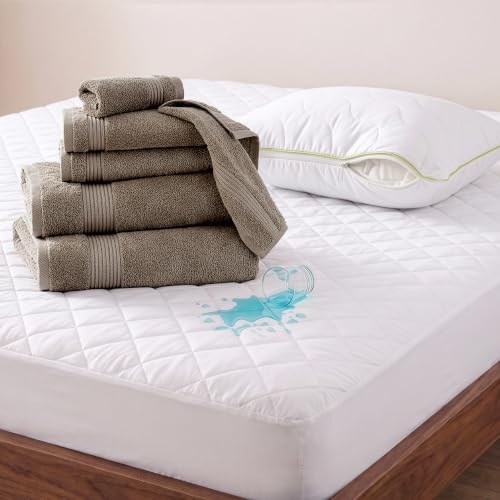 BERIBO Serenity Towel Set with Pillow & Mattress Protector (Small Double, Coffee)