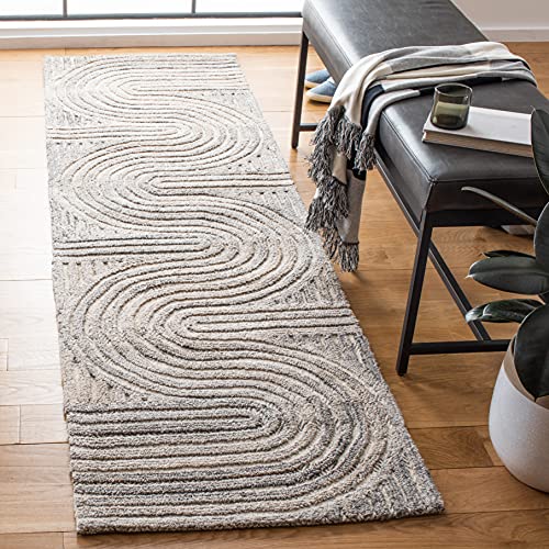 Safavieh Contemporary Rug for Living Room, Dining Room, Bedroom - Southampton Collection, Short Pile, in Beige, 68 x 244 cm