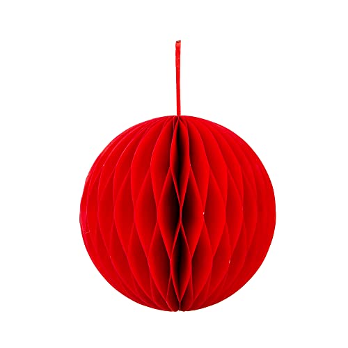 Talking Tables Large Red Honeycomb Decoration for Party, Christmas, Chinese New Year - Hanging Décor, Easy to Assemble for Special Occasions