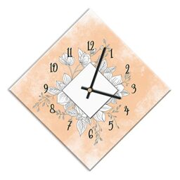 Mareli Wall clock covered with matt laminated paper - Suitable for living room, kitchen, office - Silent mechanism
