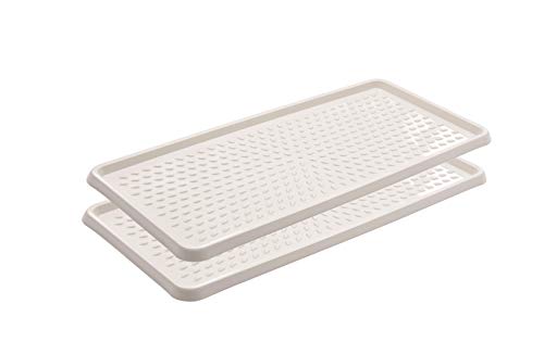 BranQ Home essential BranQ 590109804860606 Plastic Shoe Rack, Cream, Pack of 2