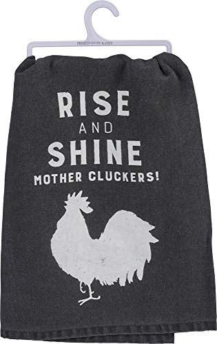 "Primitives by Kathy Dish Towel, Cotton, Rise and Shine, 28"" Square"