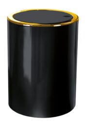Kleine Wolke Golden Clap Cosmetic Bin 5 Litres Black