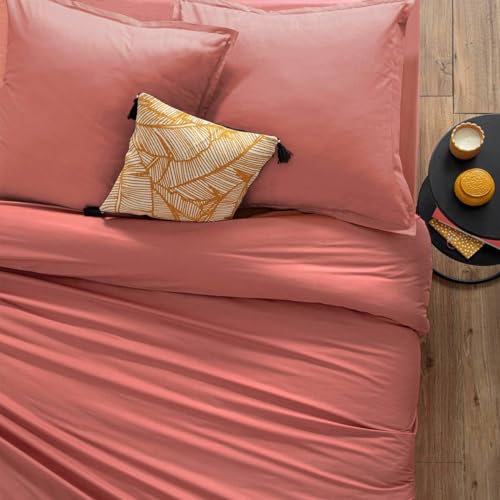 Atmosphera - Cotton Duvet Cover - Blush Pink 240 x 220 cm
