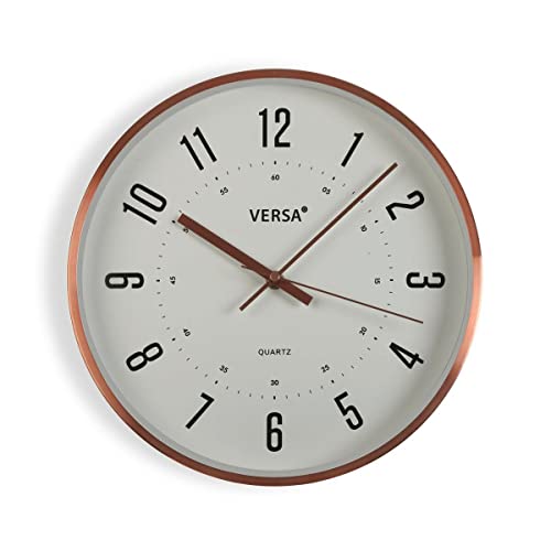 Versa Wall Clock Gold Metal Aluminium (4.2 x 30.5 x 30.5 cm)