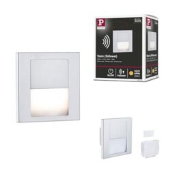 Paulmann 80000 LED Recessed wall luminaire Tsaro Square 80x36mm 1W 80lm 230V 2700K Chrome matt