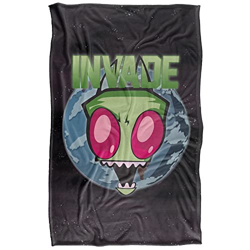 Invader Zim Invade Silky Touch Super Soft Throw Blanket 91 x 147 Cm