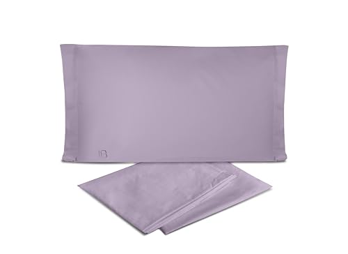 hermet Laura Biagiotti Plain 100% Cotton Percale Double Bed Sheet Set, 4-Piece Set, Top Sheet + Fitted Sheet + 2 Pillowcases