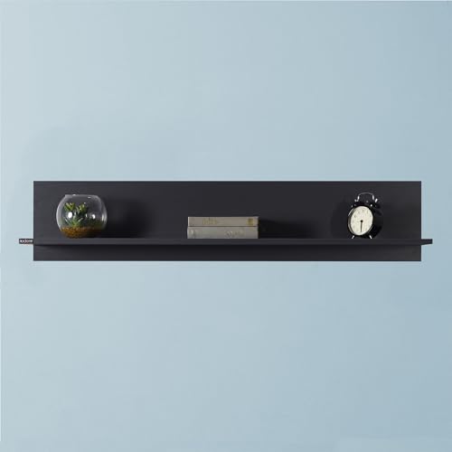 Stylish Wall Shelf, Anthracite, 120 x 25 x 20 cm, 100% Melamine Coated Particle Board, 16 mm Thickness, Perfect for Modern Home Decor & Organization