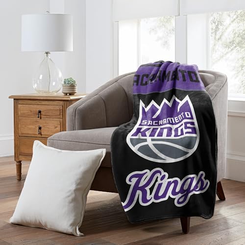 NORTHWEST Sacramento Kings NBA Officially Licensed 46?????60??? Microfiber Throw Blanket ??? All Team Logos & Colors ??? Cozy Game Day Throw for Fans, Living Room, Couch & Dorm