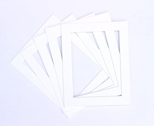 Frame Company Pack of 10 White Mounts, 12x10 for 8x6 - Fits a 8x6 photo, External Mount Size 12x10, Pack of 10, Acid-Free