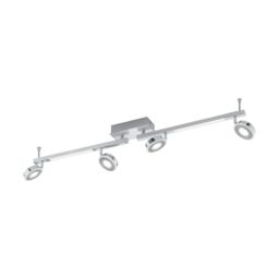 EGLO LED ceiling lamp Cardillio, ceiling spotlight, aluminium