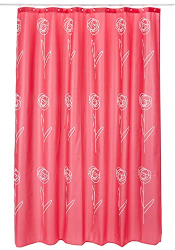 Spirella Textile Curtain VICKY Pink 180 x 200 1209161, White, Standard