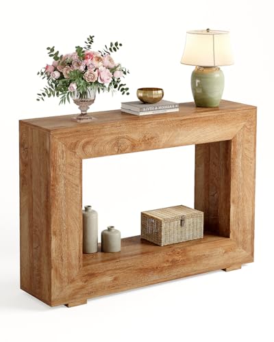 LITTLE TREE 47 Inch Console Table, Sofa Table with Storage, Modern Entryway Furniture for Hallway, Narrow Long Entryway Table for Living Room, Beige