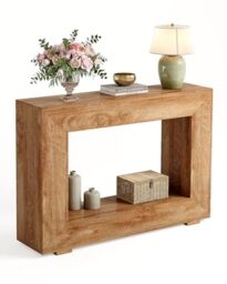 LITTLE TREE 47 Inch Console Table, Sofa Table with Storage, Modern Entryway Furniture for Hallway, Narrow Long Entryway Table for Living Room, Beige