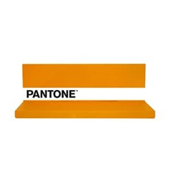 Homemania Shelfie Shelf Wall Decoration Object Holder Square with Shelves for Living Room Bedroom Orange White Black Metal 40 x 14 x 13 cm