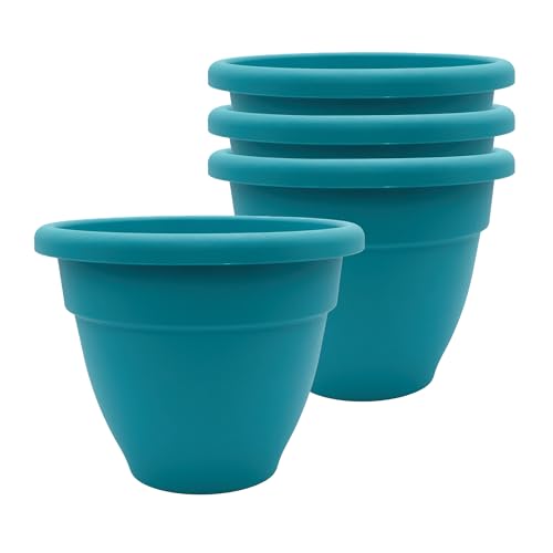 "The HC Companies planters, Dusty Teal, 6"" (Pack of 4)"