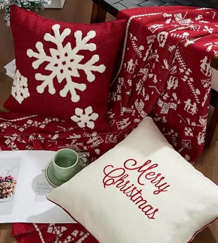 Sonvie Christmas Cushion Covers Set Of with Merry Christmas