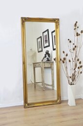 Mirror Ornate Gold Antique Design Over Mantle 5Ft6 X 2Ft6, 167 x 76