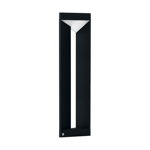 EGLO Nembro LED Outdoor Floor Lamp, 1-Bulb Outdoor Light, LED Floor Lamp Made of Cast Aluminium in Black and Plastic in White, LED Outdoor Lamp Warm White, IP44