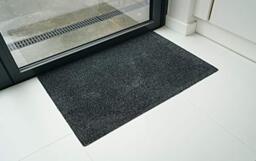 Serdim Rugs Anti-Slip, Washable, Tufted Door Mat, Anthracite, 50x80cm