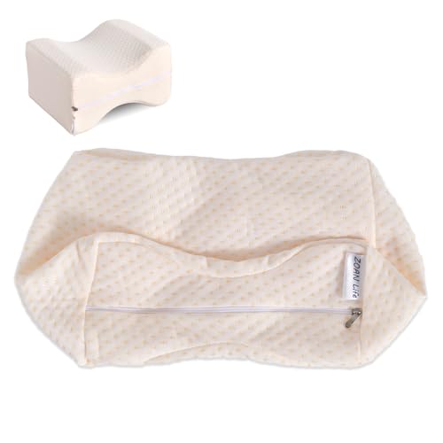 "Knee Pillow Cover 10"" x 8"" x 6.3"", Replacement Leg Pillow Case, Cotton Pillow Cover Apply to Memory Foam Knee Pillow from ZOAN"