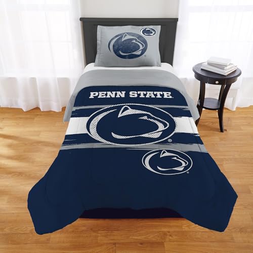 Northwest Penn State Nittany Lions Comforter Set ??? Penn State Bedding for Dorms, Guest Rooms, RVs, Tailgates & Nittany Lions Game Day Decor, Twin/Twin XL